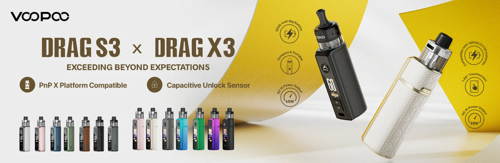 Voopoo Drag X3 & S3 Banner
