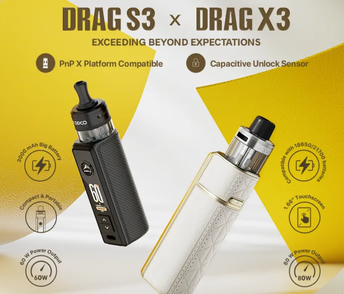 Voopoo Drag X3 & S3 mobil Banner