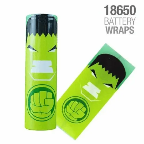 Batteri Wraps - Superhero - 4stk - Hulk